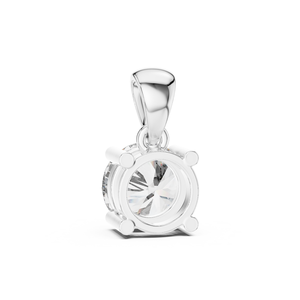 1ct TW Round Lab-Grown Diamond Solitaire Pendant Necklace
