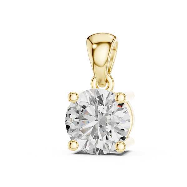 1ct TW Round Lab-Grown Diamond Solitaire Pendant Necklace