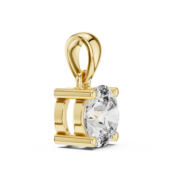 1ct TW Round Lab-Grown Diamond Solitaire Pendant Necklace