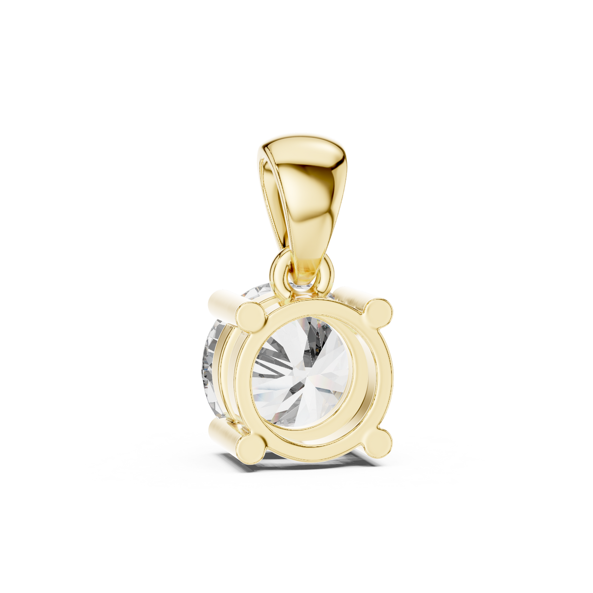 1ct TW Round Lab-Grown Diamond Solitaire Pendant Necklace