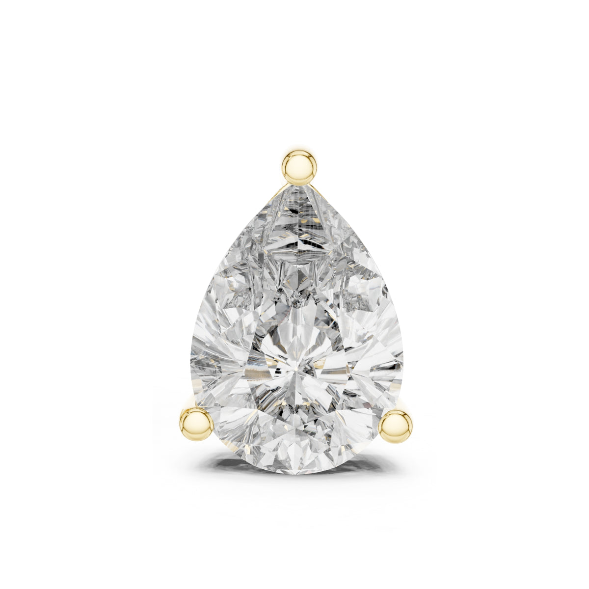 1.5ct Pear Cut Solitaire Stud Earring for Men