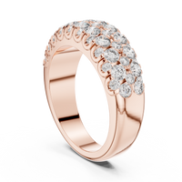 1.92ct TW Round Lab-Grown Diamond Pavé Dome Band in Rose Gold — Verasah fine jewellery