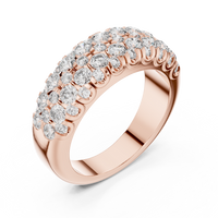 1.92ct TW Round Lab-Grown Diamond Pavé Dome Band in Rose Gold — Verasah fine jewellery