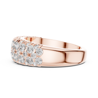 1.92ct TW Round Lab-Grown Diamond Pavé Dome Band in Rose Gold — Verasah fine jewellery