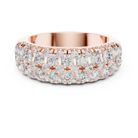 1.92ct TW Round Lab-Grown Diamond Pavé Dome Band in Rose Gold — Verasah fine jewellery