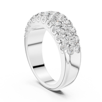 1.92ct TW Round Lab-Grown Diamond Pavé Dome Band in White Gold — Verasah fine jewellery