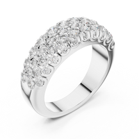 1.92ct TW Round Lab-Grown Diamond Pavé Dome Band in White Gold — Verasah fine jewellery