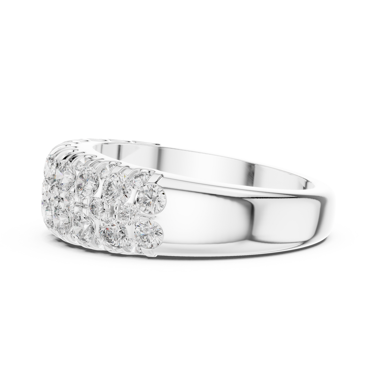 1.92ct TW Round Lab-Grown Diamond Pavé Dome Band