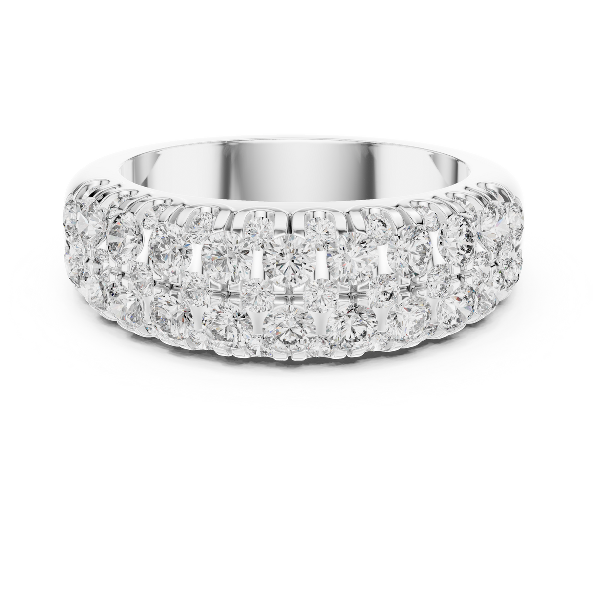 1.92ct TW Round Lab-Grown Diamond Pavé Dome Band