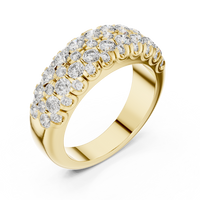 1.92ct TW Round Lab-Grown Diamond Pavé Dome Band in Yellow Gold — Verasah fine jewellery