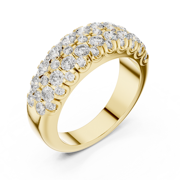 1.92ct TW Round Lab-Grown Diamond Pavé Dome Band