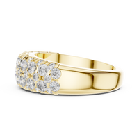 1.92ct TW Round Lab-Grown Diamond Pavé Dome Band in Yellow Gold — Verasah fine jewellery