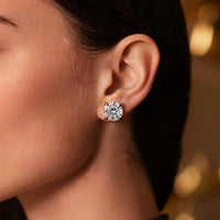 4.00ct TW Round Lab-Grown Diamond Stud Earrings — Verasah fine jewellery