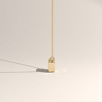 Yellow Gold 1ct Emerald Cut Lab-Grown Diamond Bezel Necklace – Harper, view 3 — Verasah