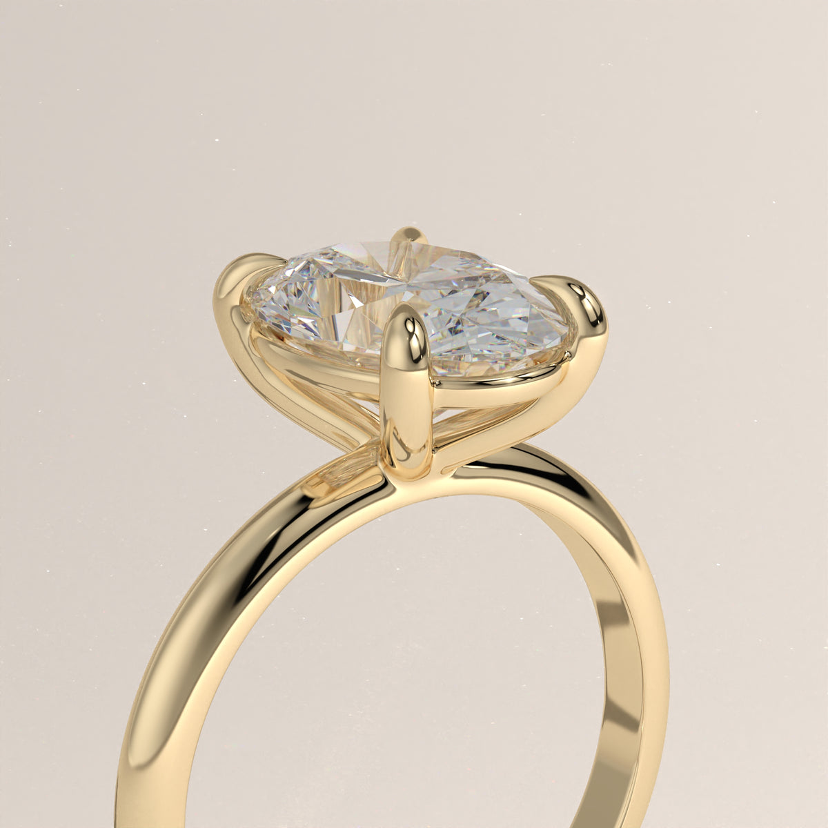 2ct Oval Lab-Grown Diamond Solitaire Engagement Ring – Adele