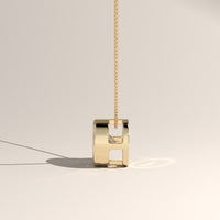 Yellow Gold 1.92ct Bezel Lab-grown Diamond Pendant Necklace - Nicole, view 4 — Verasah