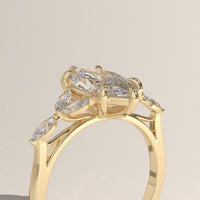 Yellow Gold 2.35ct Marquise Lab-grown Diamond Engagement Ring - Vera, view 2 — Verasah