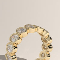 Yellow Gold 3.4ct TW Oval Lab Grown Diamond Eternity Band, view 2 — Verasah