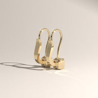 Yellow Gold 1.50ct TW Square Emerald Cut Lab-Grown Diamond Bezel Drop Earrings – Janet, view 4 — Verasah