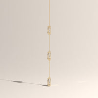 Yellow Gold 3ct TW Pear Lab-Grown Diamond Lariat Necklace – Clara, view 4 — Verasah