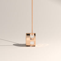 Rose Gold 1.92ct Bezel Lab-grown Diamond Pendant Necklace - Nicole, view 4 — Verasah