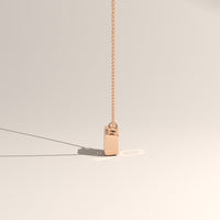 Rose Gold 1ct Emerald Cut Lab-Grown Diamond Bezel Necklace – Harper, view 3 — Verasah