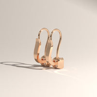 Rose Gold 1.50ct TW Square Emerald Cut Lab-Grown Diamond Bezel Drop Earrings – Janet, view 4 — Verasah
