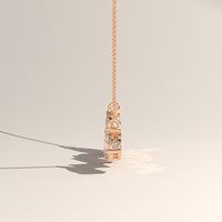 Rose Gold 1.77ct TW Mixed Shape Lab-Grown Diamond Bar Necklace – Phoebe, view 4 — Verasah