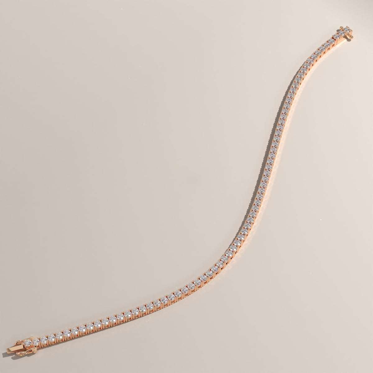 3ct TW Round Lab-Grown Diamond Tennis Bracelet – Violet