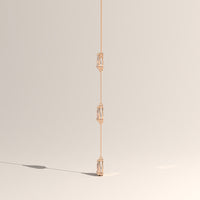 Rose Gold 3ct TW Pear Lab-Grown Diamond Lariat Necklace – Clara, view 4 — Verasah