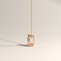 Rose Gold 1ct Pear Lab-Grown Diamond Pendant Necklace – Rosalie, view 4 — Verasah