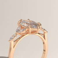 Rose Gold 2.35ct Marquise Lab-grown Diamond Engagement Ring - Vera, view 2 — Verasah