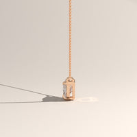 Rose Gold 1ct East-West Pear Lab-Grown Diamond Necklace – Iris, view 4 — Verasah