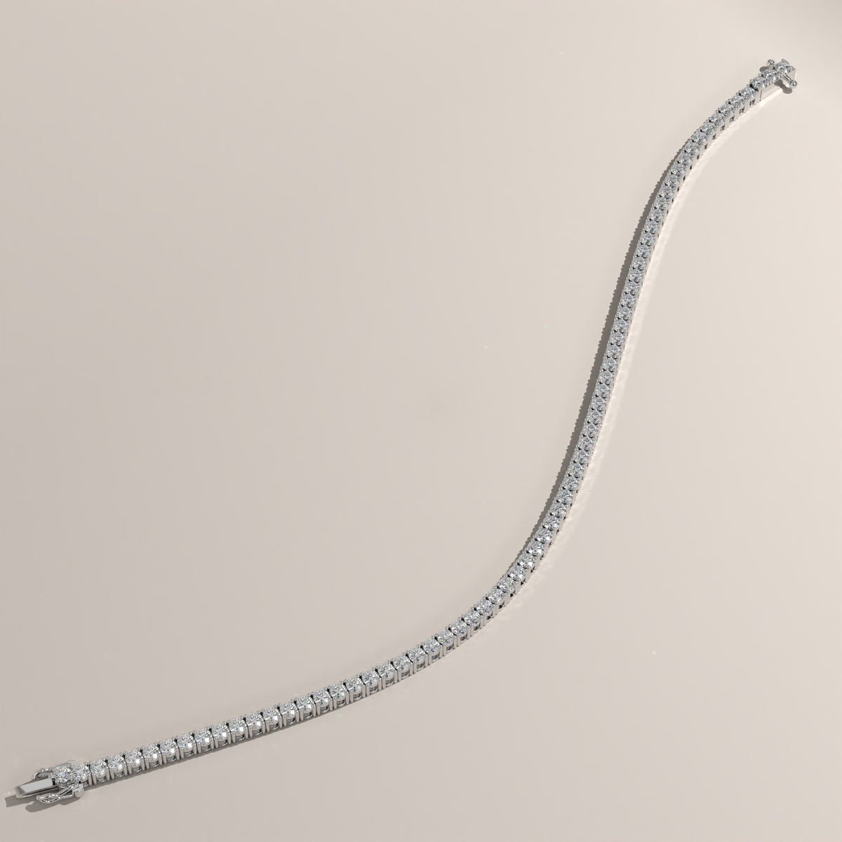 3ct TW Round Lab-Grown Diamond Tennis Bracelet – Violet