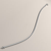 White Gold 3ct TW Round Lab-Grown Diamond Tennis Bracelet – Violet, view 3 — Verasah