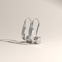 White Gold 1.50ct TW Square Emerald Cut Lab-Grown Diamond Bezel Drop Earrings – Janet, view 4 — Verasah
