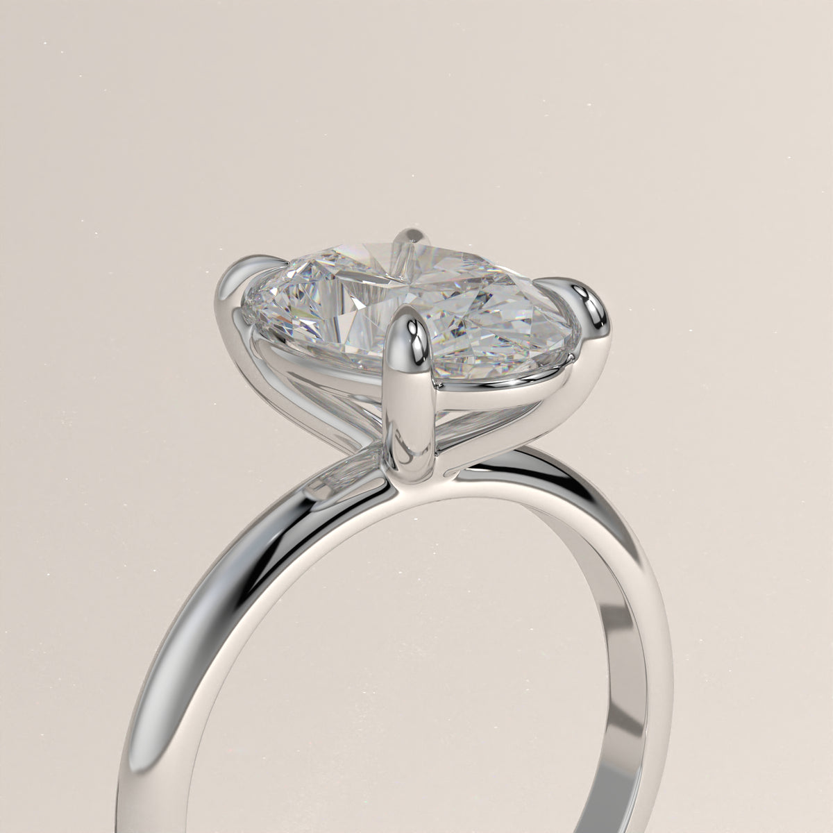 2ct Oval Lab-Grown Diamond Solitaire Engagement Ring – Adele