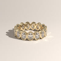 Yellow Gold 3.4ct TW Oval Lab Grown Diamond Eternity Band — Verasah