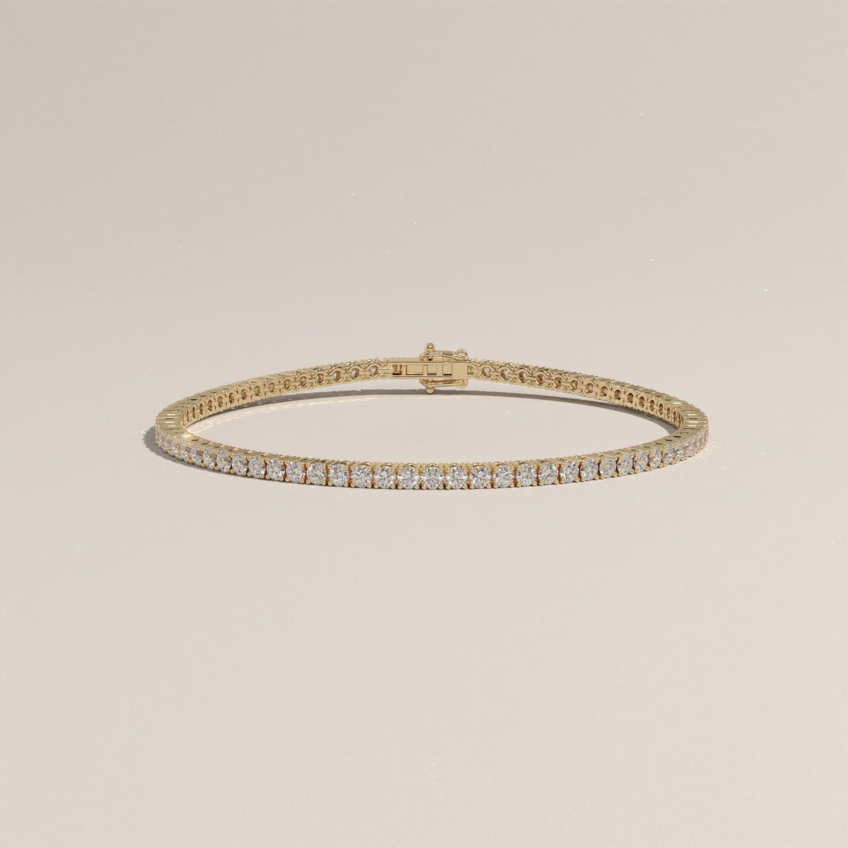 3ct TW Round Lab-Grown Diamond Tennis Bracelet – Violet