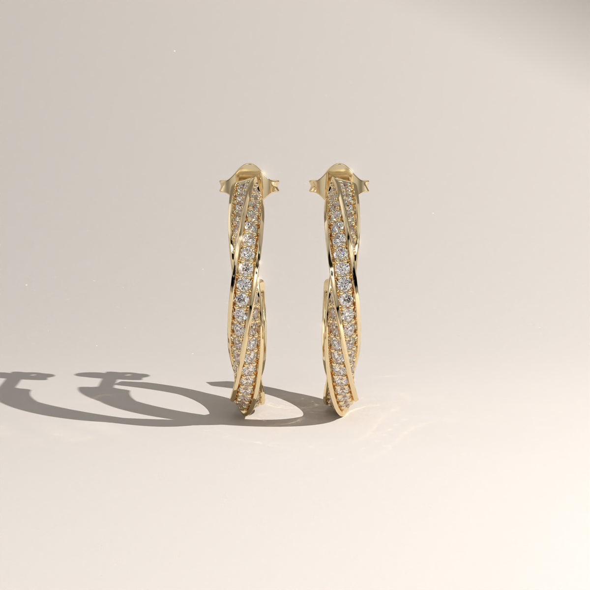 Lab-Grown Diamond Twist Hoop Earrings – Jess