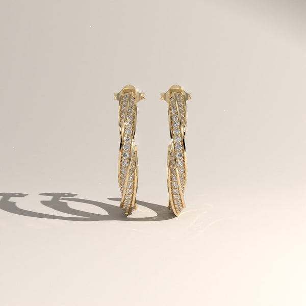 Lab-Grown Diamond Twist Hoop Earrings – Jess