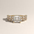 2.51ct Princess Cut Lab-Grown Diamond Engagement Ring with Marquise & Round Side Stones – Vienna