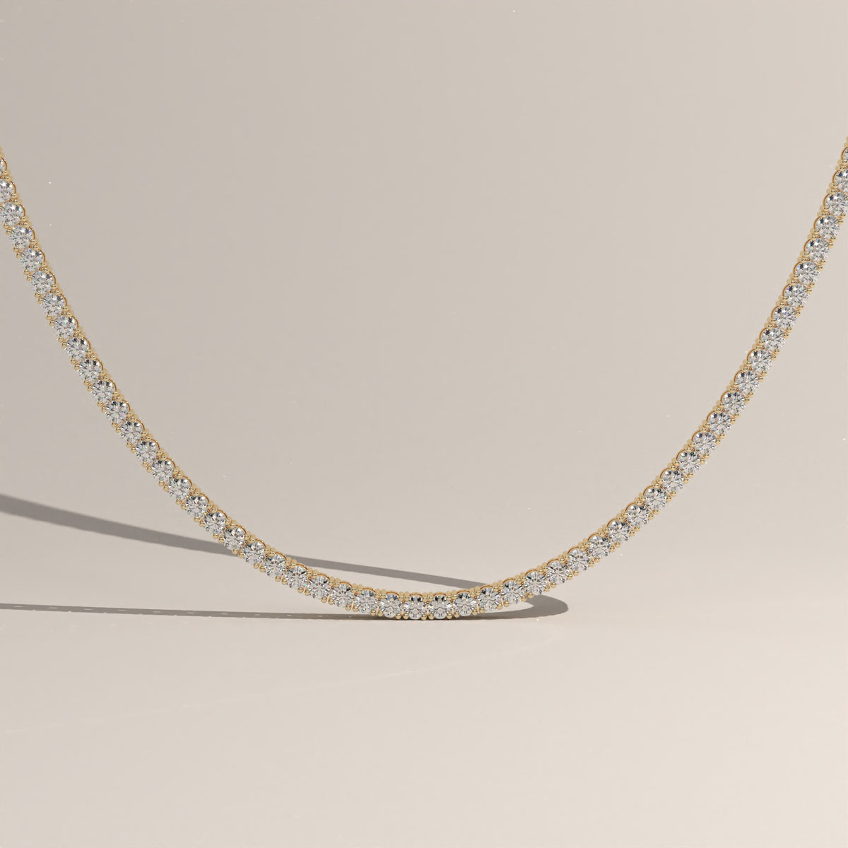 Round Lab-Grown Diamond Tennis Necklace – Clemantine