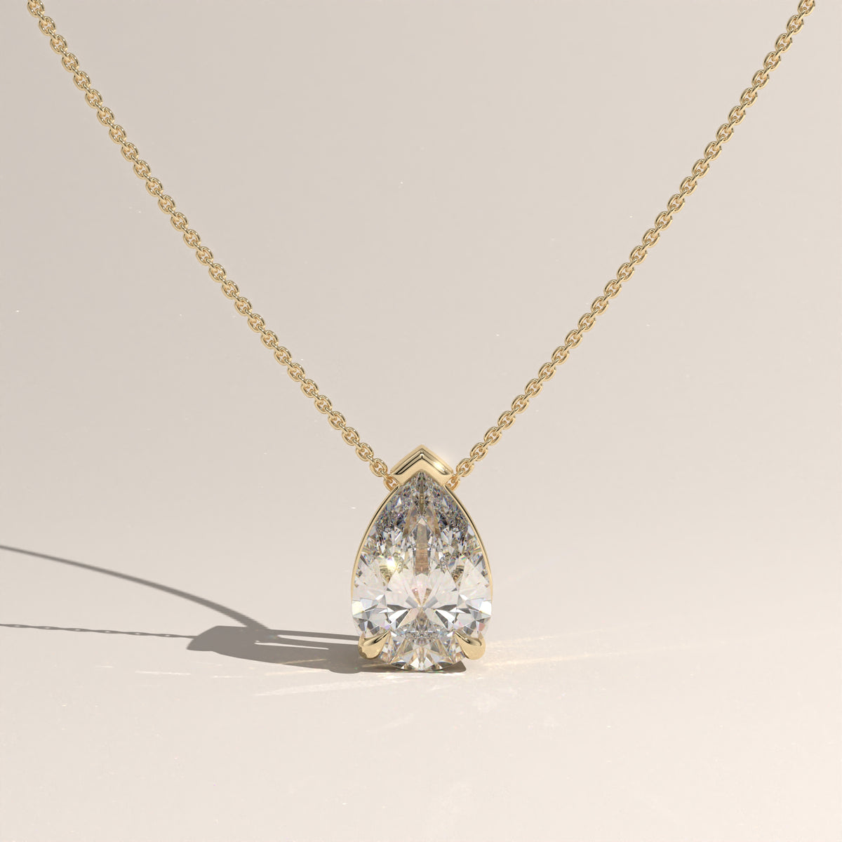 1ct Pear Lab-Grown Diamond Pendant Necklace – Rosalie