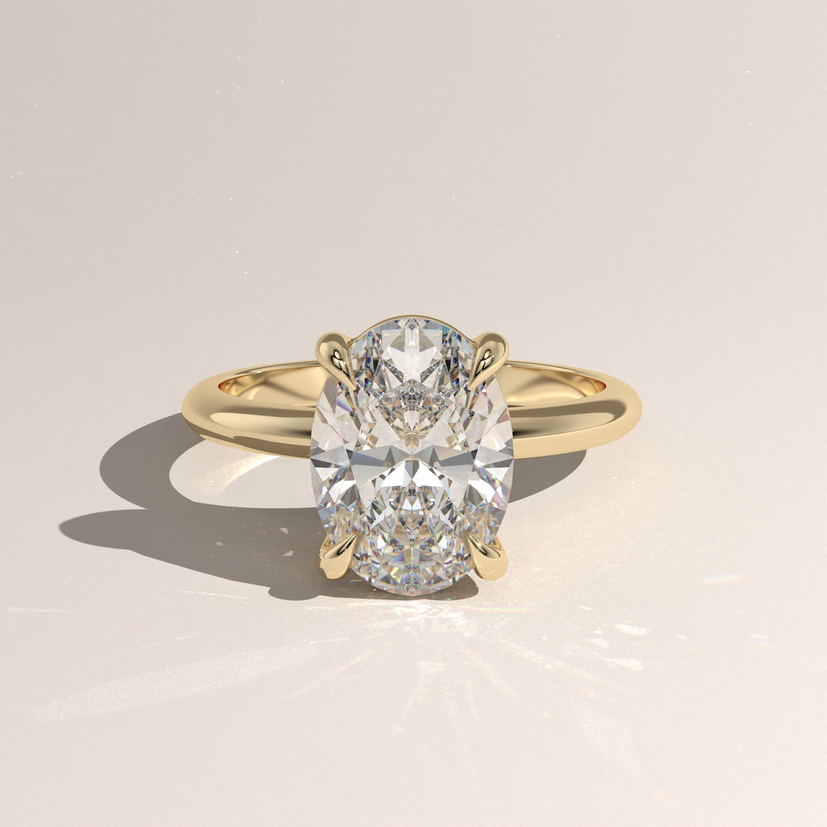 2ct Oval Lab-Grown Diamond Solitaire Engagement Ring – Adele