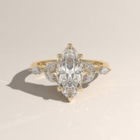 Yellow Gold 2.35ct Marquise Lab-grown Diamond Engagement Ring - Vera — Verasah