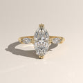 2ct Marquise Lab-Grown Diamond Three Stone Engagement Ring – Maha