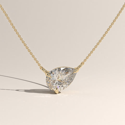 1ct East-West Pear Lab-Grown Diamond Necklace – Iris