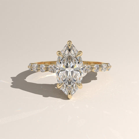 2ct Marquise Lab-Grown Diamond Five Stone Engagement Ring – Selene