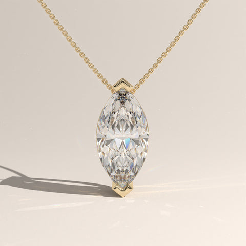 1ct Marquise Lab-Grown Diamond Pendant Necklace – Vivienne